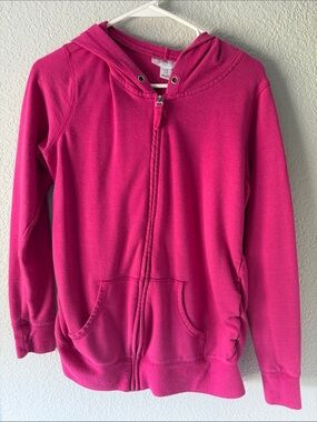 Motherhood Maternity Bright Hot Pink Zip Hoodie